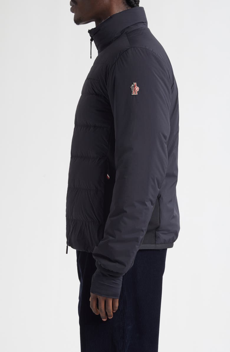 Moncler Araripe Mixed Media Down Jacket, Alternate, color, Black