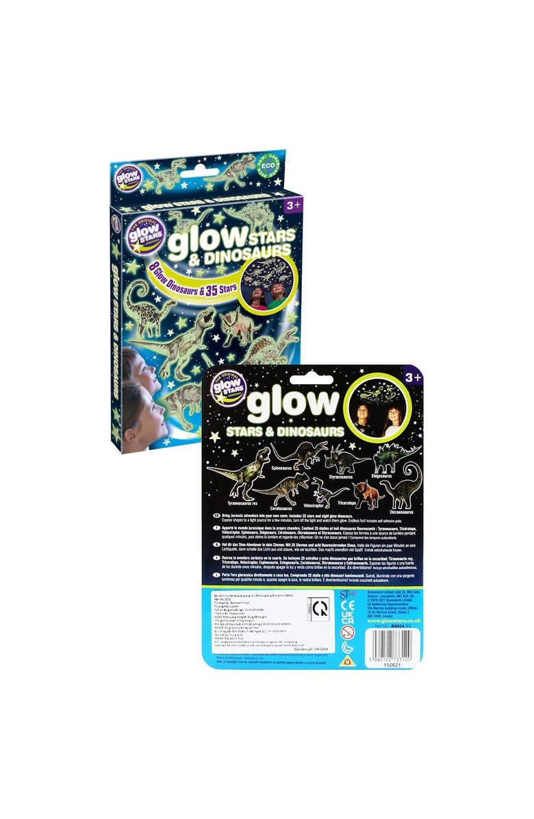 The Original Glow Stars Company Glow Stars & Dinosaurs Eco, 35 Stars & 8 Dinos, Glowinthedark Wall Décor, Alternate, color, 