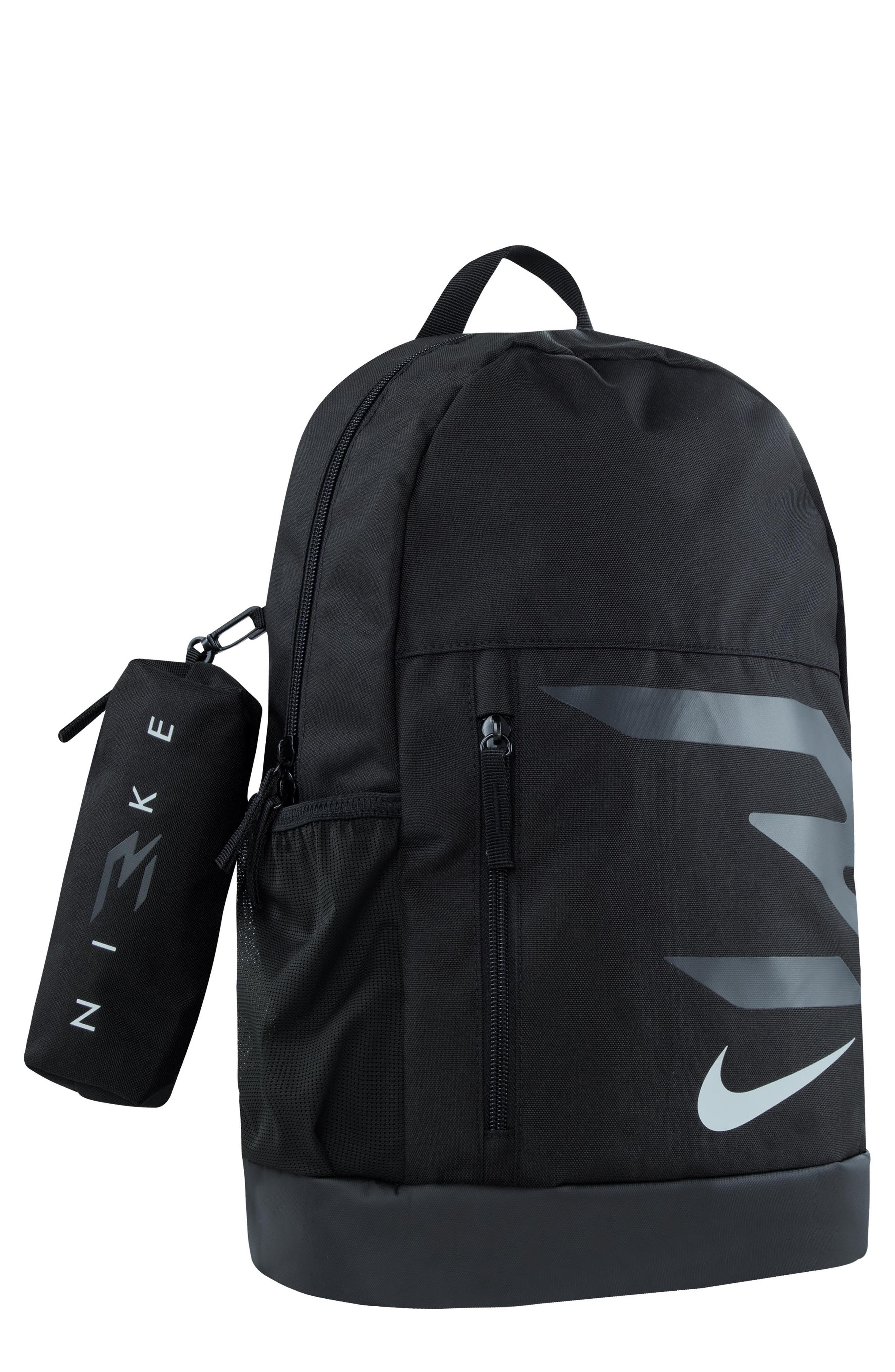 black nike bag with pencil case
