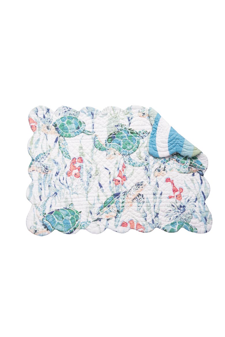 Sea Turtle Cove Placemats, Set of 6, 13" x 19", Alternate, color, Pink