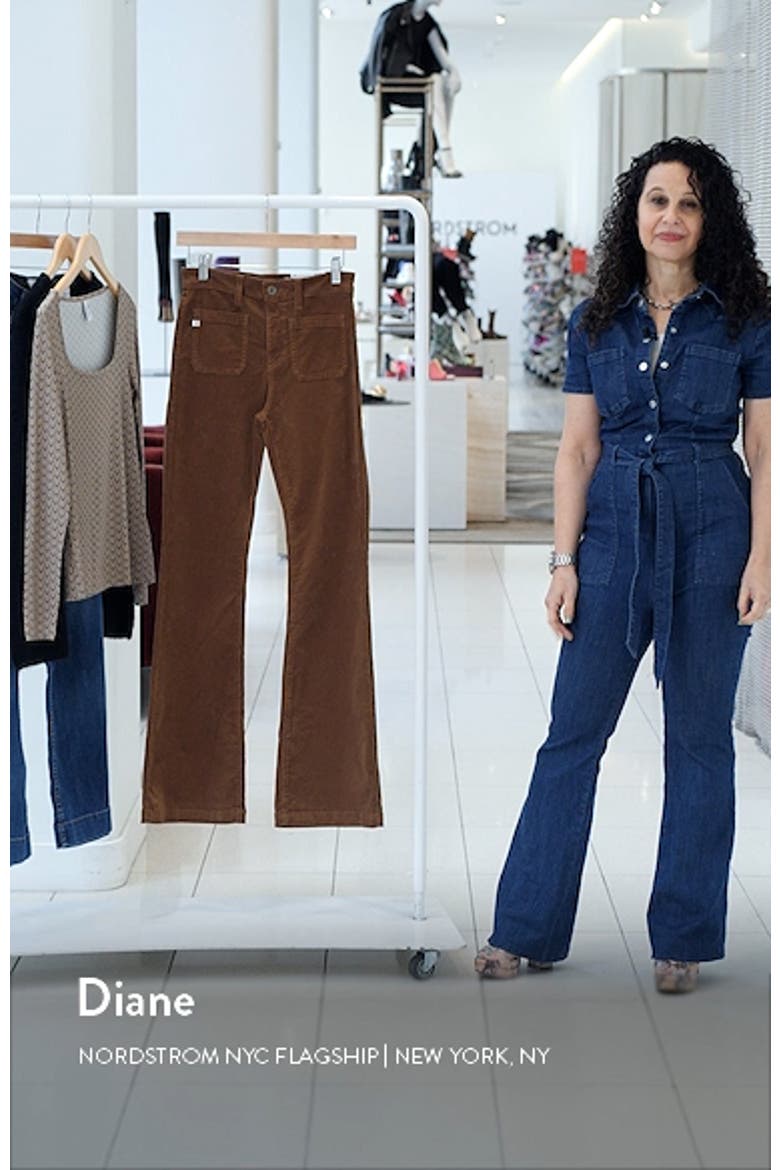 Anisten Patch Pocket High Waist Corduroy Flare Pants video
