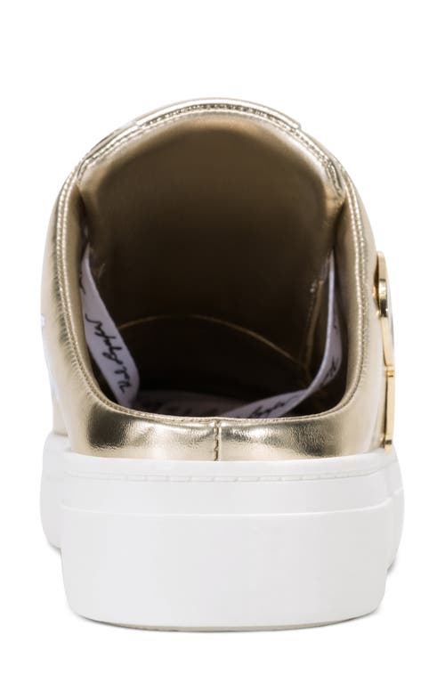 Karl Lagerfeld Paris Cambria Platform Mule Sneaker In Gold