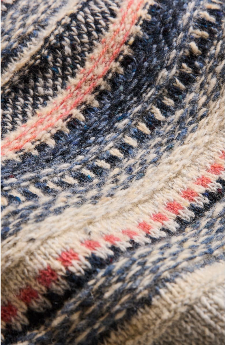 Celtic & Co. Stitchy Stripe Yoke Sweater, Alternate, color, Skylight Multi