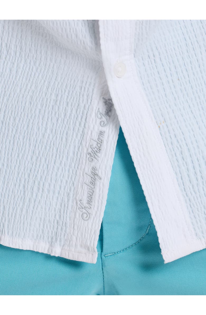 Robert Graham Harbor Short Sleeve Stretch Cotton Button-Up Shirt, Alternate, color, White