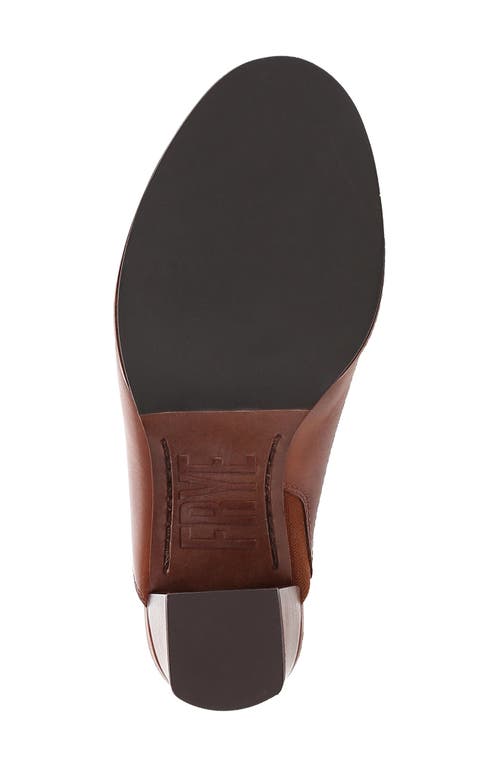 Frye Stella Leather Block-heel Mule Sandals In Cinnamon