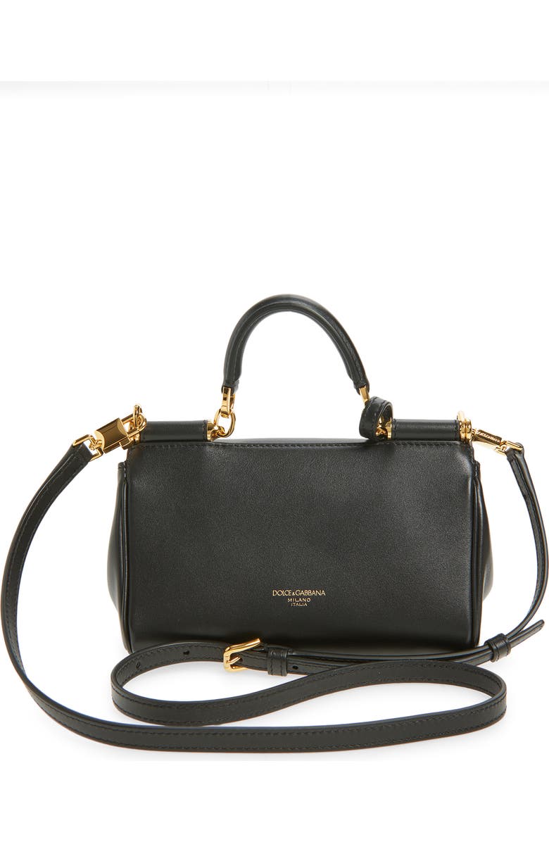 Dolce&Gabbana Mini My Sicily Handbag, Alternate, color, 80999 Nero