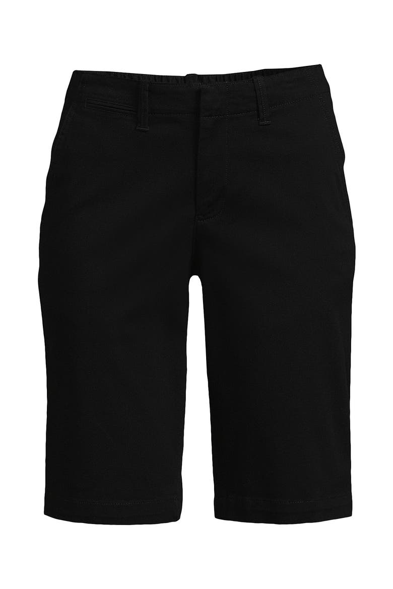 Elastic Back Classic 12" Chino Shorts, Alternate, color, Black