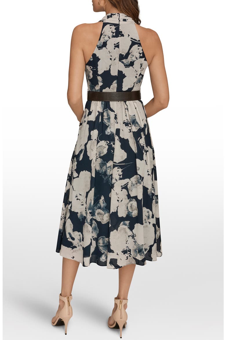 Belted Midi Dress, Alternate, color, NIGHTFALL MULTI