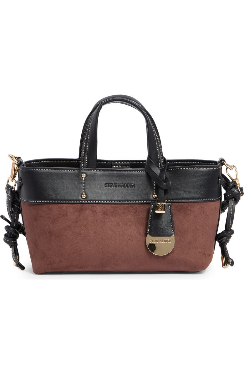 Steve Madden Clea Crossbody Bag, Main, color, Suede Chocolate