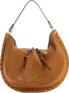 Isabel Marant Oskan Soft Studded Suede Hobo