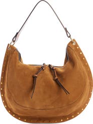 Isabel Marant Oskan Soft Studded Suede Hobo