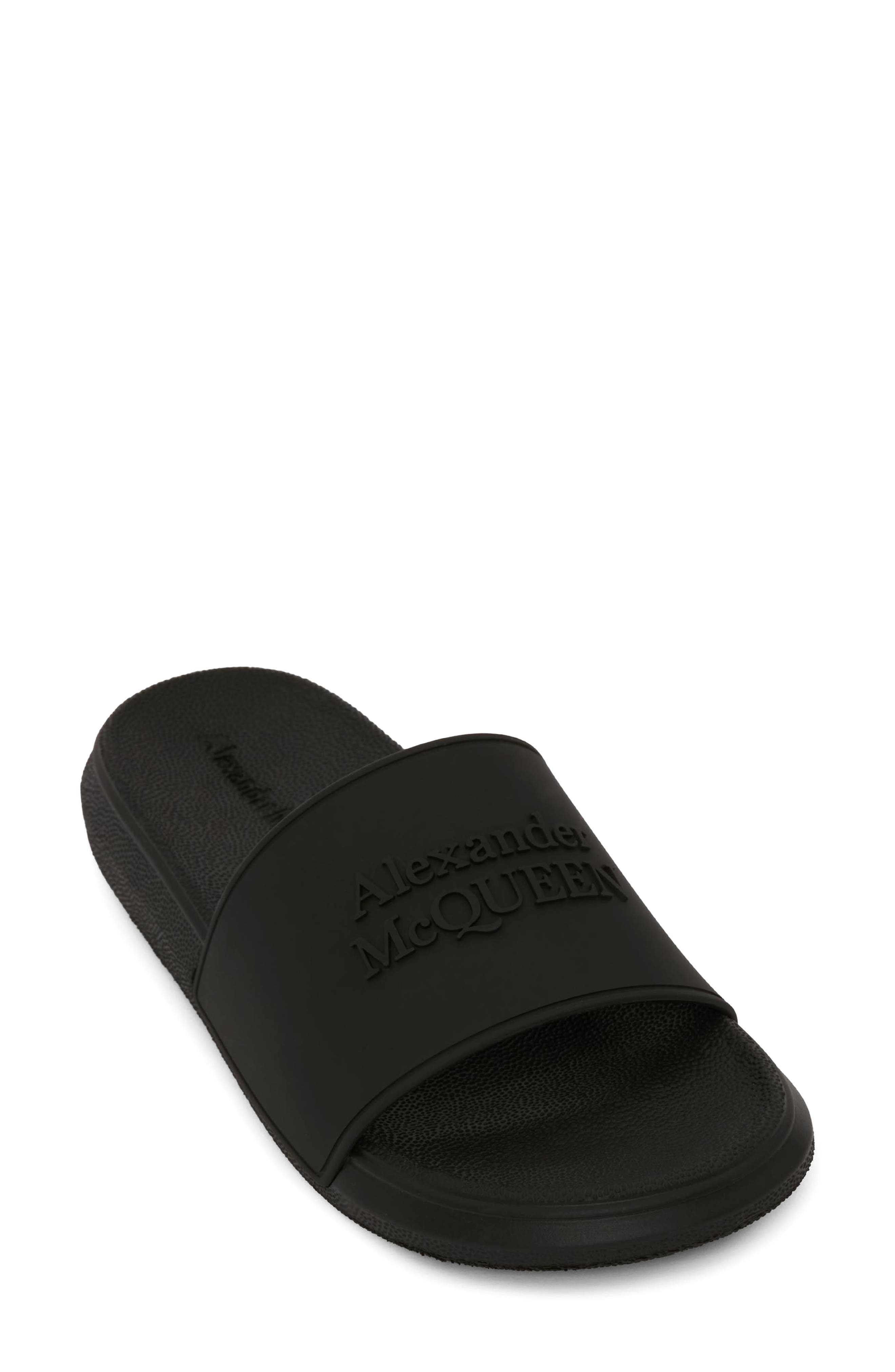 McQueen Alexander McQueen Logo Slide Sandal, Main, color, 