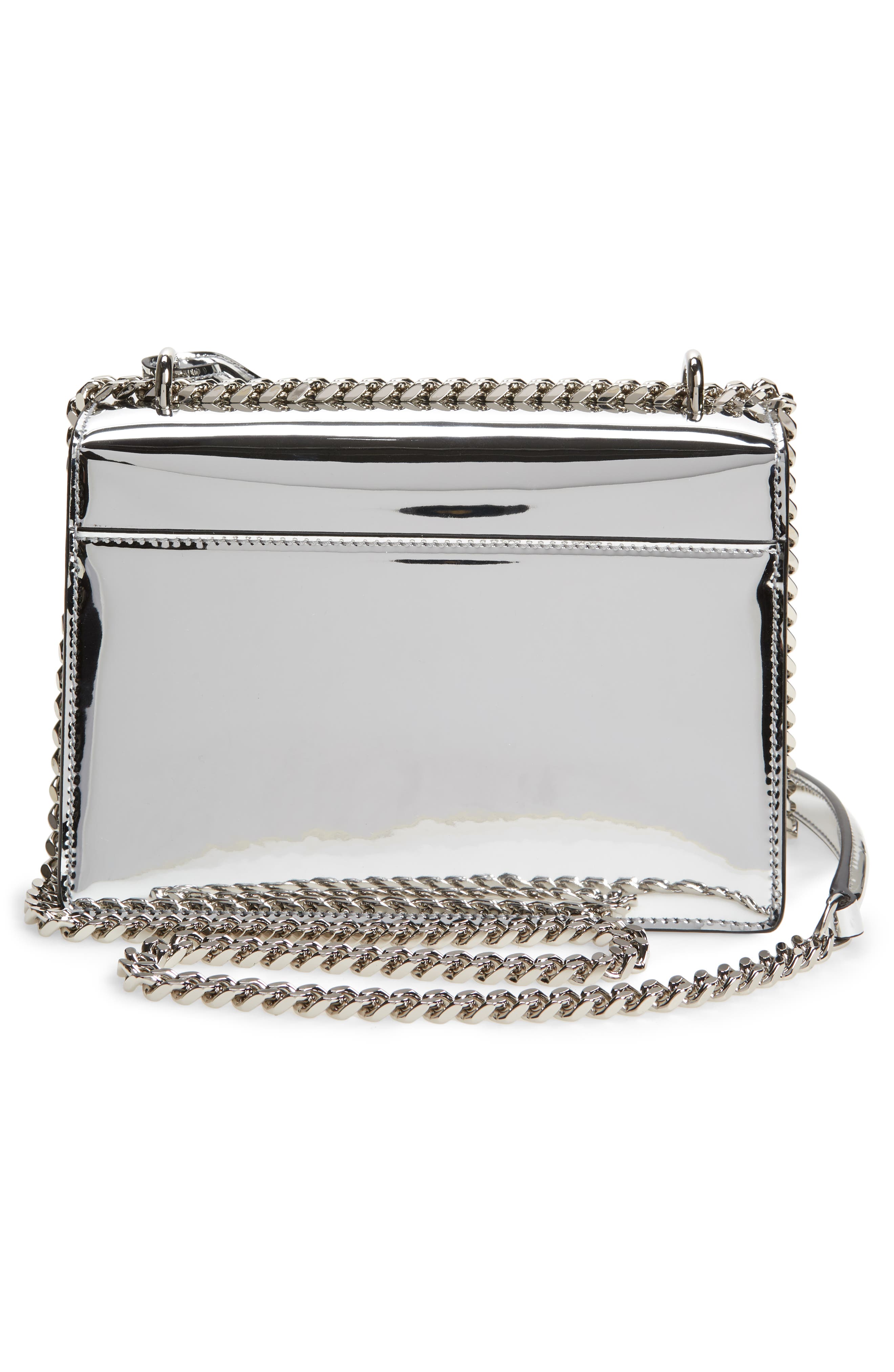 Saint Laurent Small Sunset Mirrored Leather Shoulder Bag, Alternate, color, 