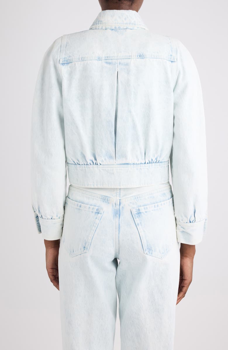 Dries Van Noten Extreme Bleach Heavyweight Denim Jacket, Alternate, color, Pale Blue