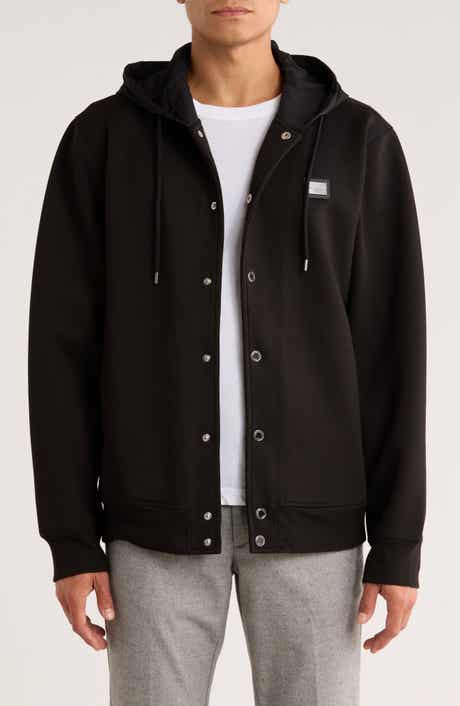 KARL LAGERFELD PARIS Hooded Bomber Jacket