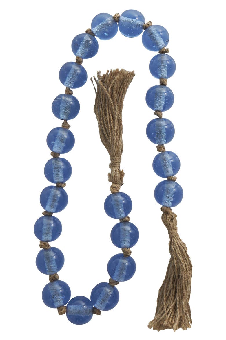 Bohemian Glass Beaded Tassel Garland, Alternate, color, BLUE