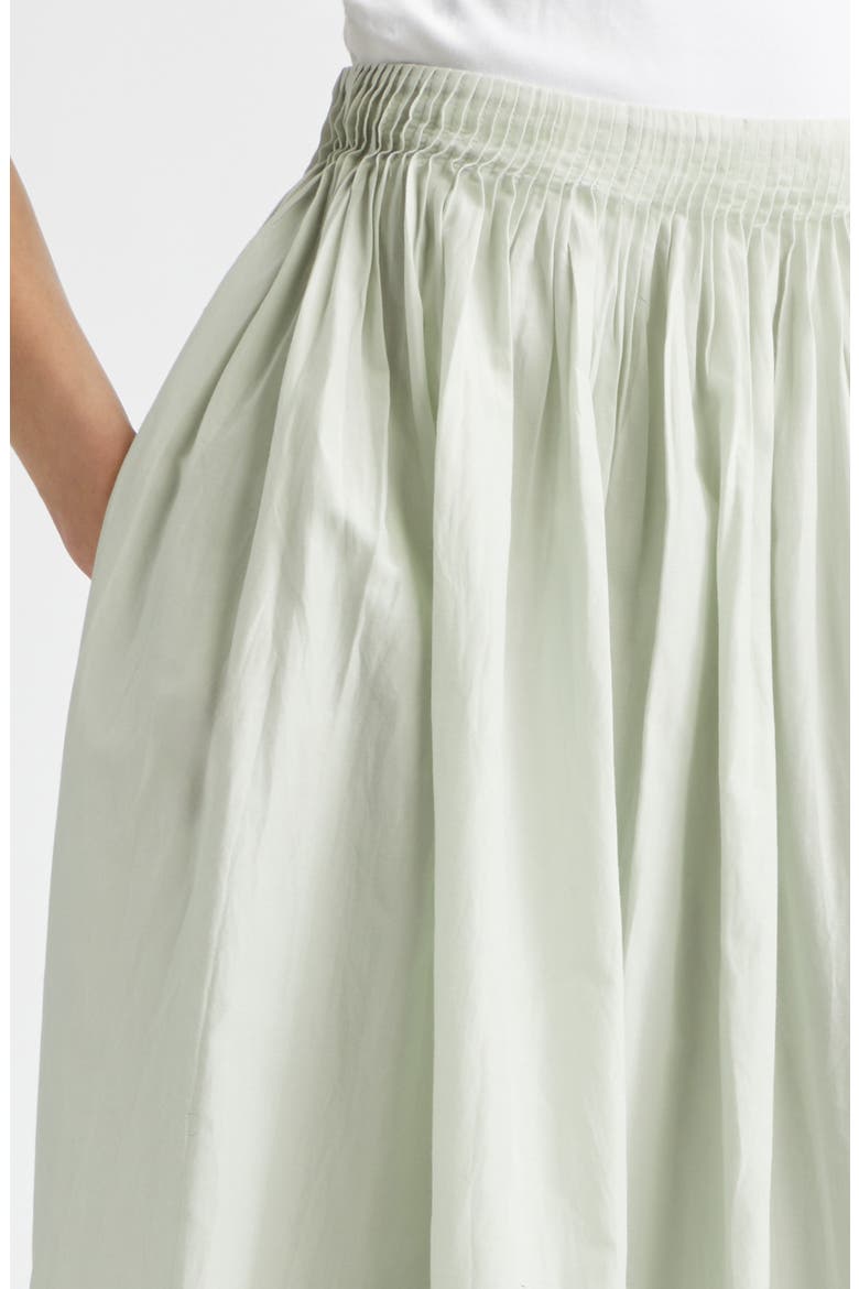 Naya Gathered Cotton & Silk Voile Maxi Skirt, Alternate, color, MIST