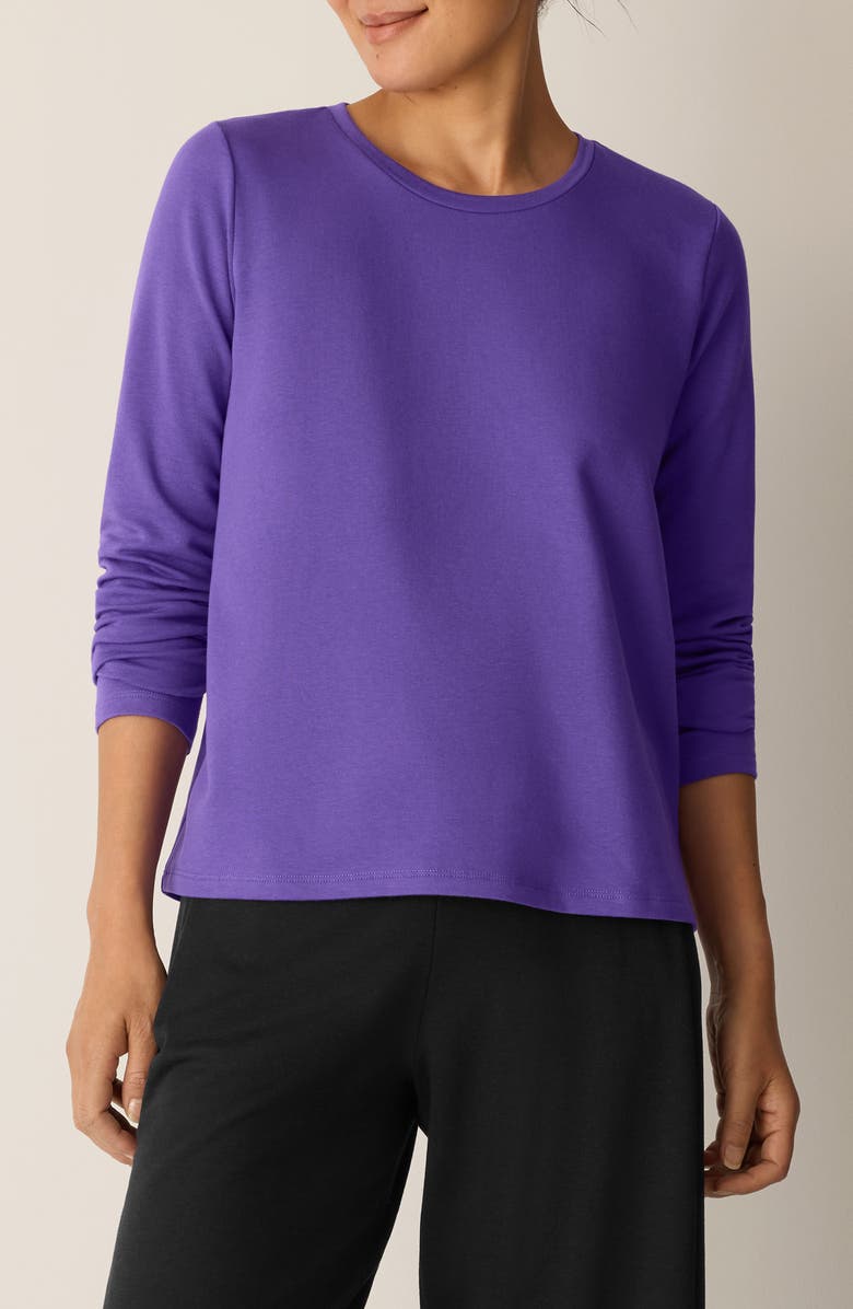 Eileen Fisher Crewneck Top, Main, color, Ultraviolet