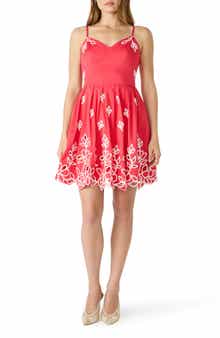 Emelia Embroidered Flared Minidress