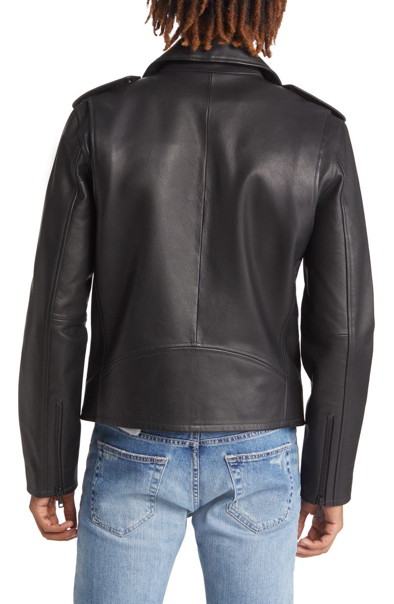 Treasure & Bond Monochrome Leather Biker Jacket, Alternate, color,