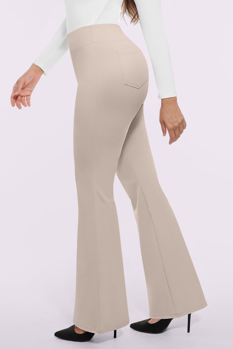 AirSlim® Back Pocket Flare Work Pant, Alternate, color, Greige