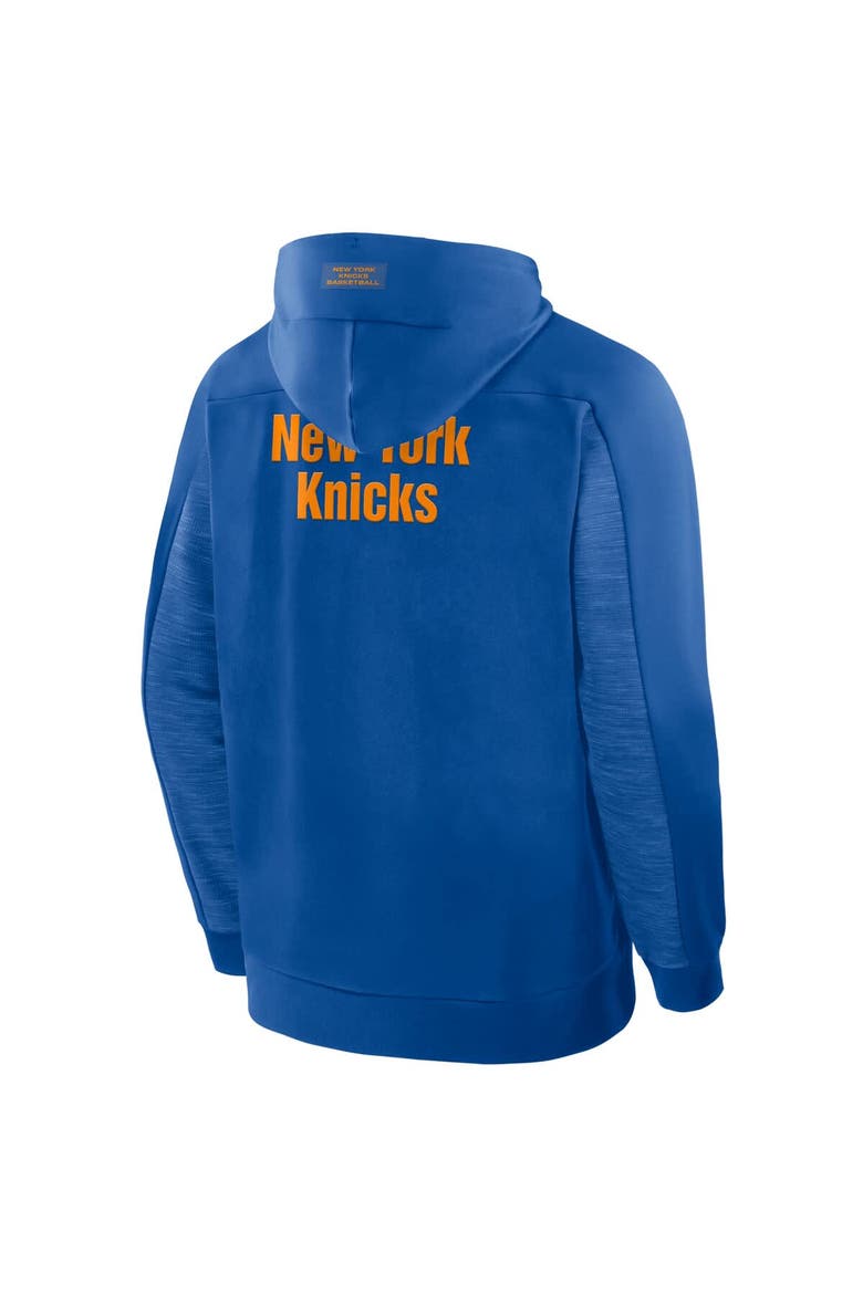 Men's Fanatics Blue New York Knicks Back Door Cut Play Defender Full-Zip Hoodie, Alternate, color, Blue