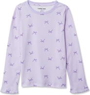Lands' End Girls Long Sleeve Pointelle Knit Shirt