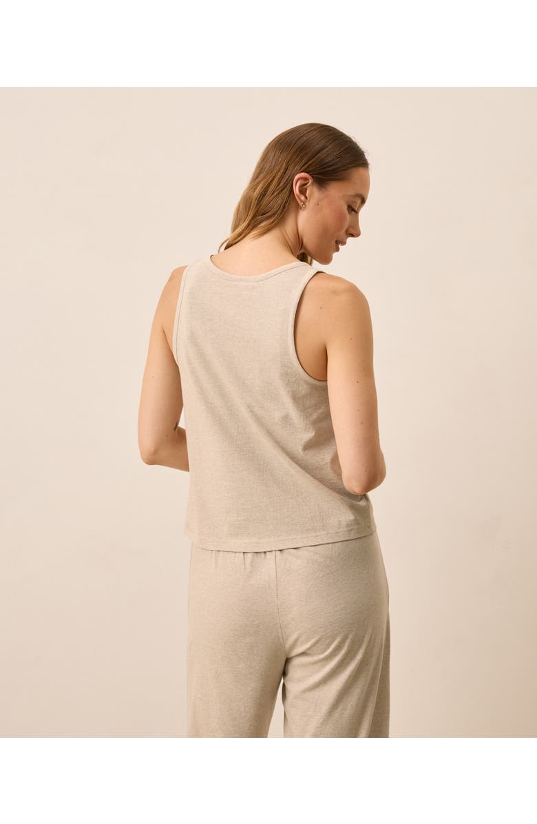 Pact Organic Staycation Sleep Tank, Alternate, color, Flax Heather