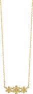 Bony Levy 14K Gold Flower Bar Pendant Necklace