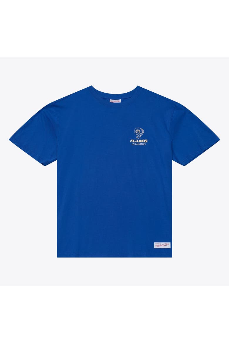 Men's Mitchell & Ness Royal Los Angeles Rams Core Essentials Micro Logo T-Shirt, Main, color, Royal