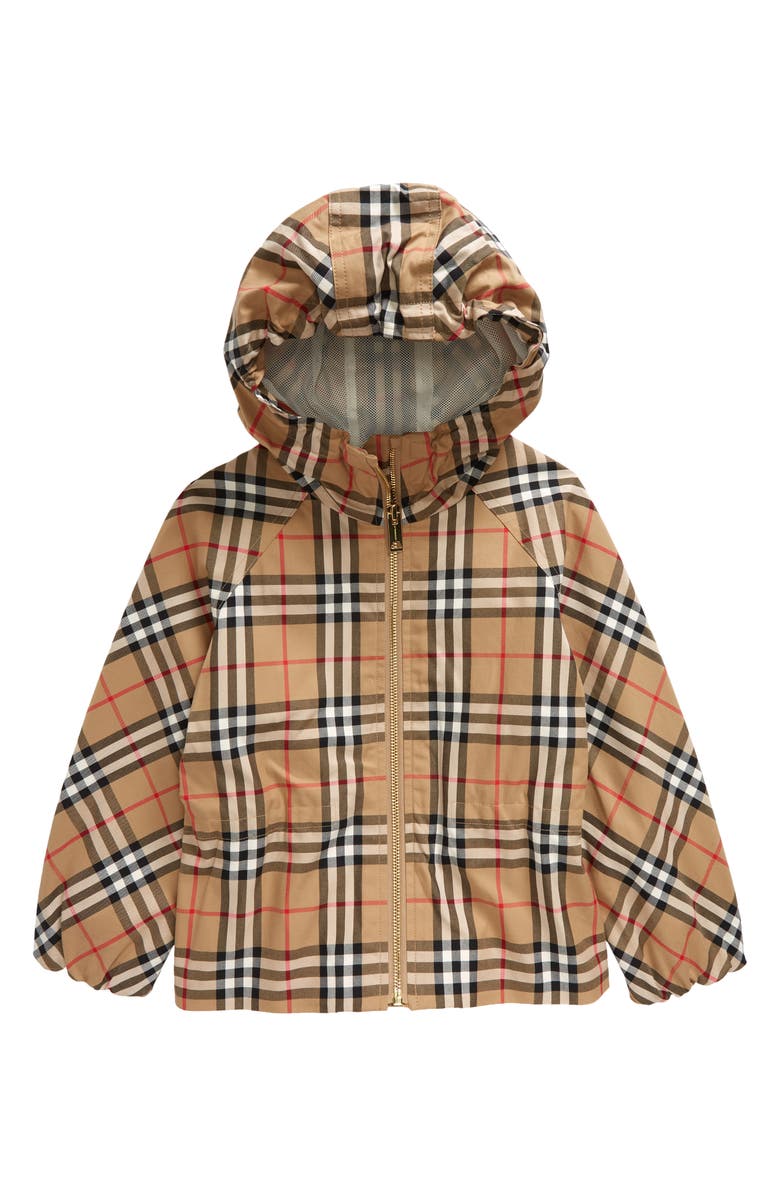 Burberry Kids' Cyd Hooded Cotton Jacket, Main, color, 
