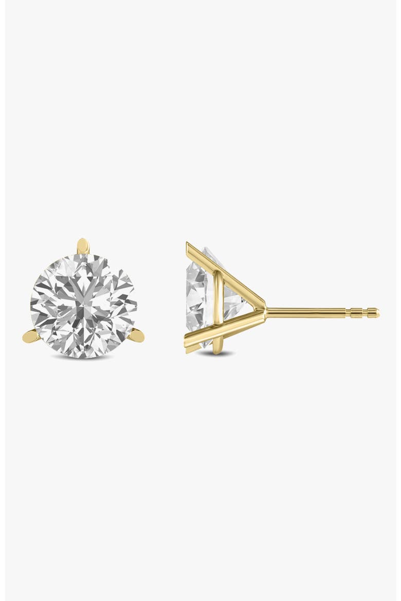 14K Gold Essence Lab 4 Carats Diamond Earrings, Alternate, color, Yellow Gold