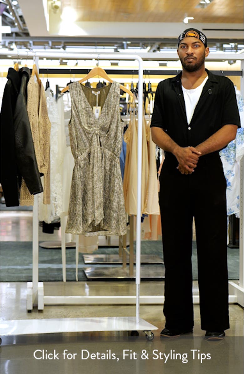 Itzel Abstract Snakeskin Print Silk Blend Minidress, sales video thumbnail