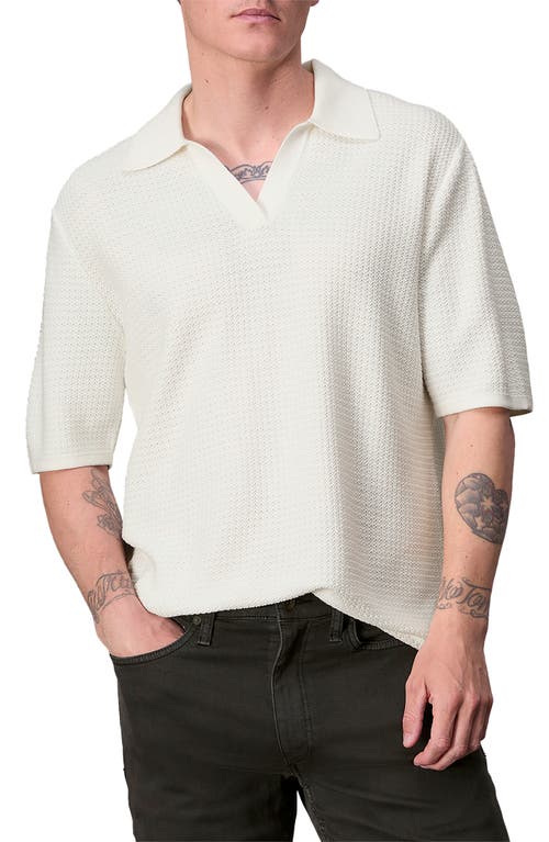 Rag & Bone Hayes Polo Sweater In White