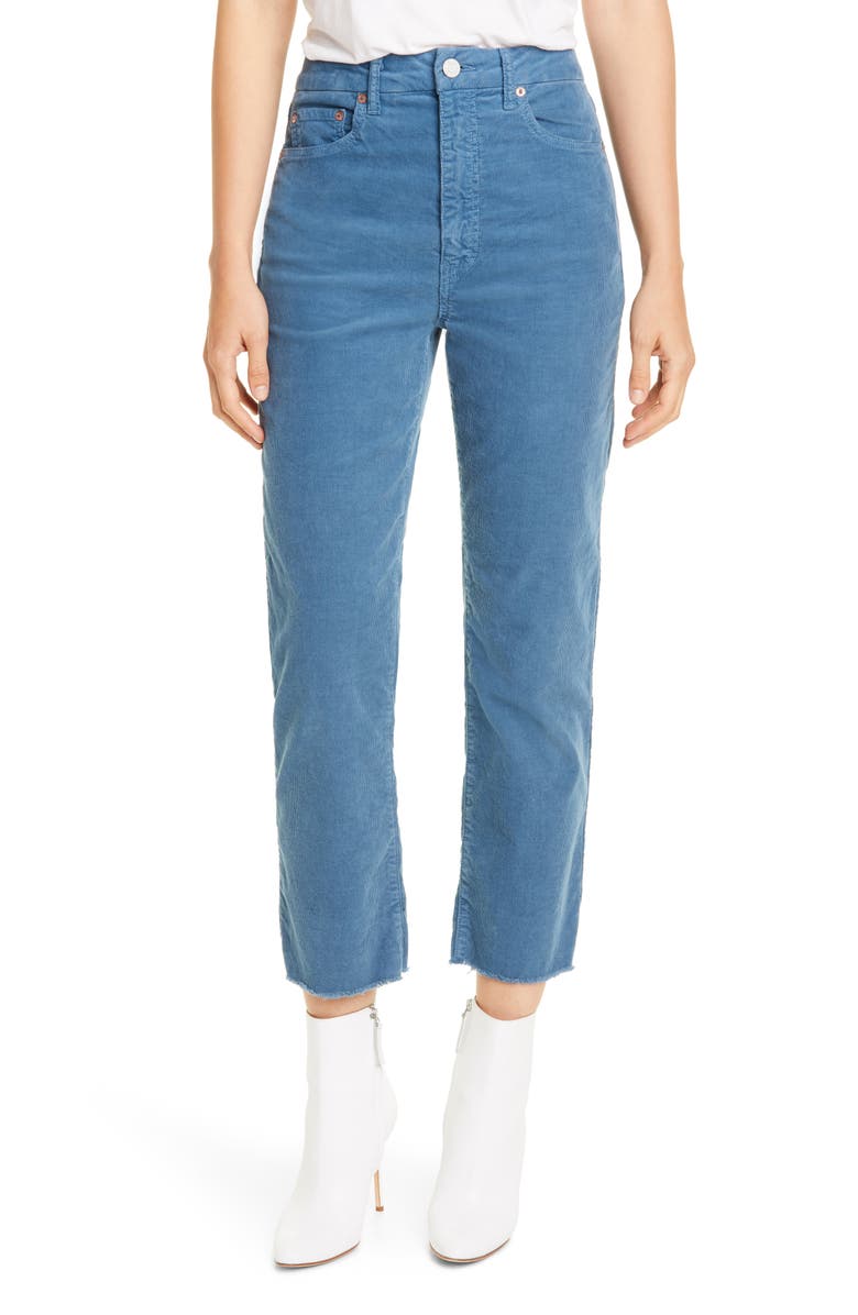 TRAVE Harper High Waist Ankle Corduroy Pants, Main, color, 