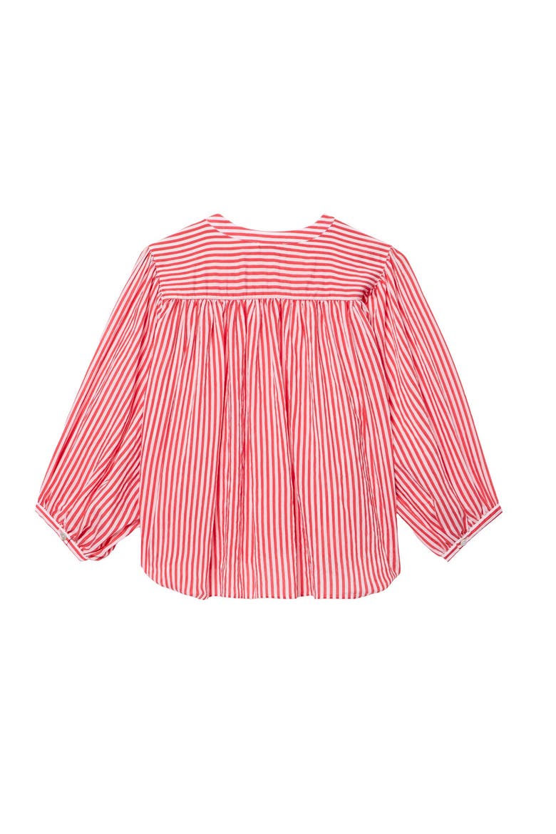 Striped Batwing Blouse, Alternate, color, Red