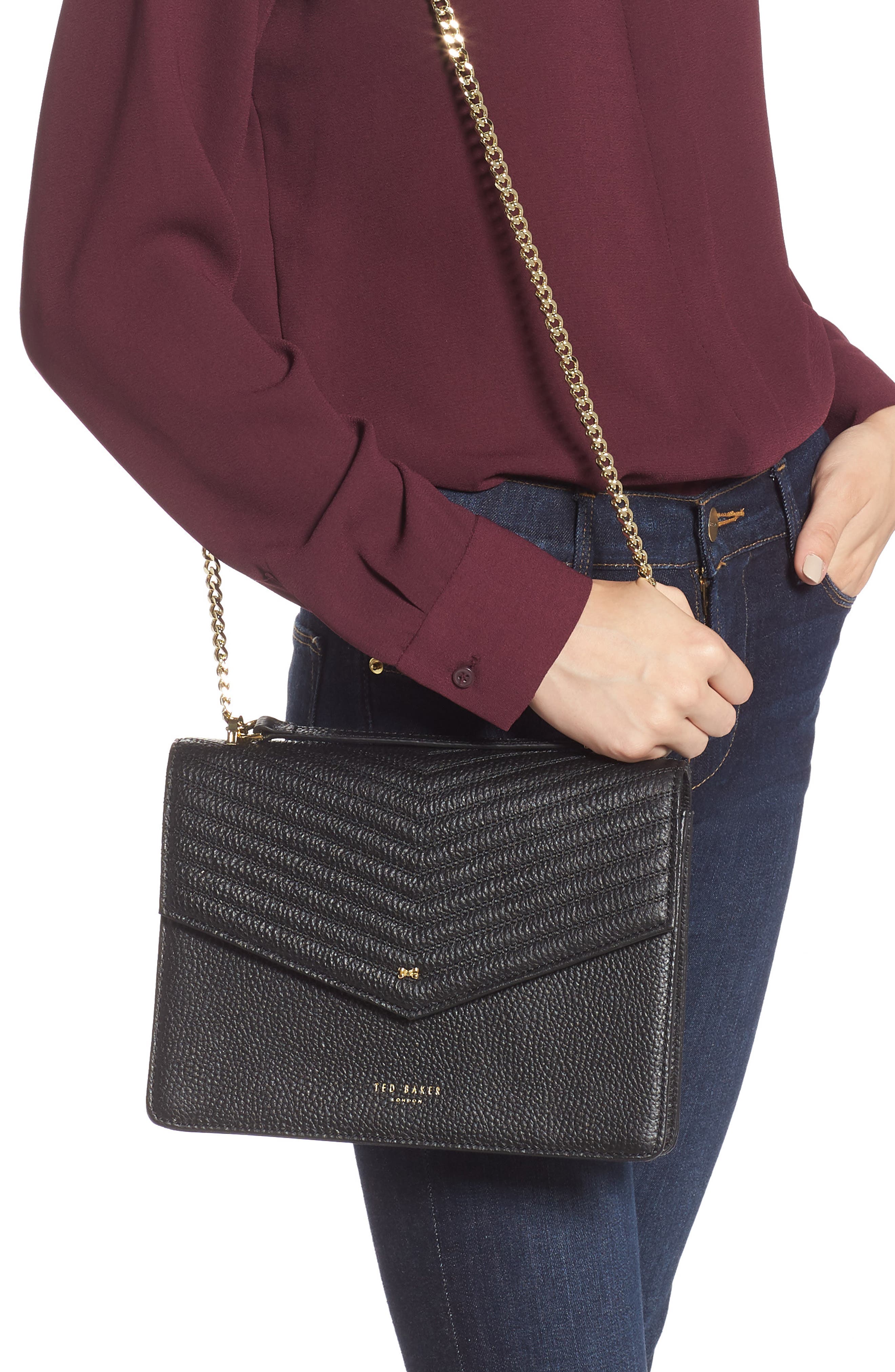 Ted Baker London Kalila Bow Detail Envelope Bag, Alternate, color, 
