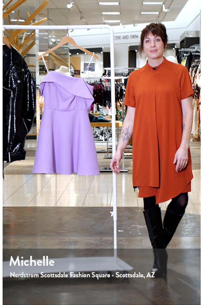Maelle Strapless Flare Minidress video