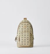 MCM Small Aren Sling Bag in Visetos Leather Mix