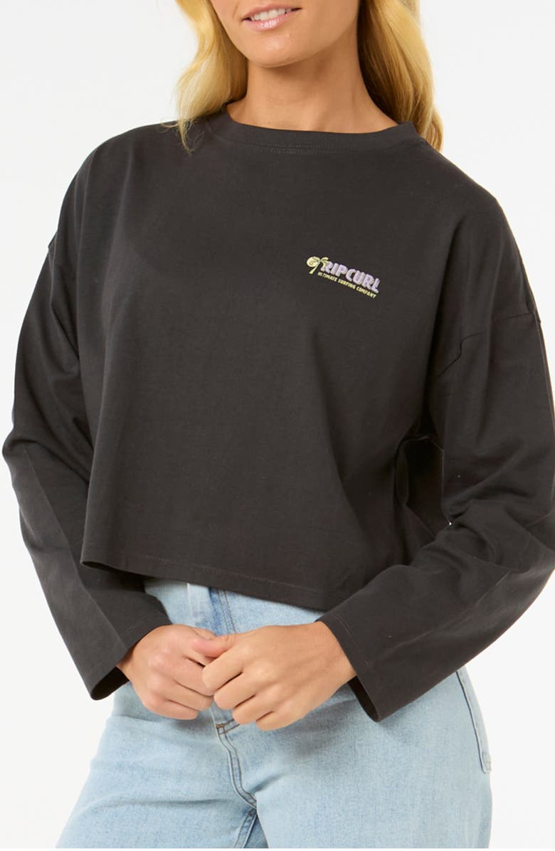 Rip Curl Cala Long Sleeve Crop Graphic T-Shirt, Main, color, 