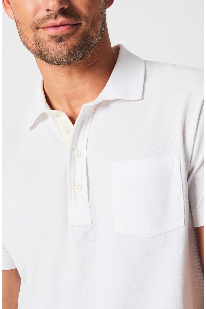 Pensacola Pima Cotton Piqué Polo, Alternate, color, WHITE
