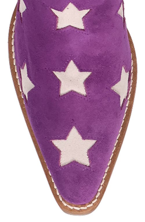 Dingo Super Star Knee High Western Boot In Purple
