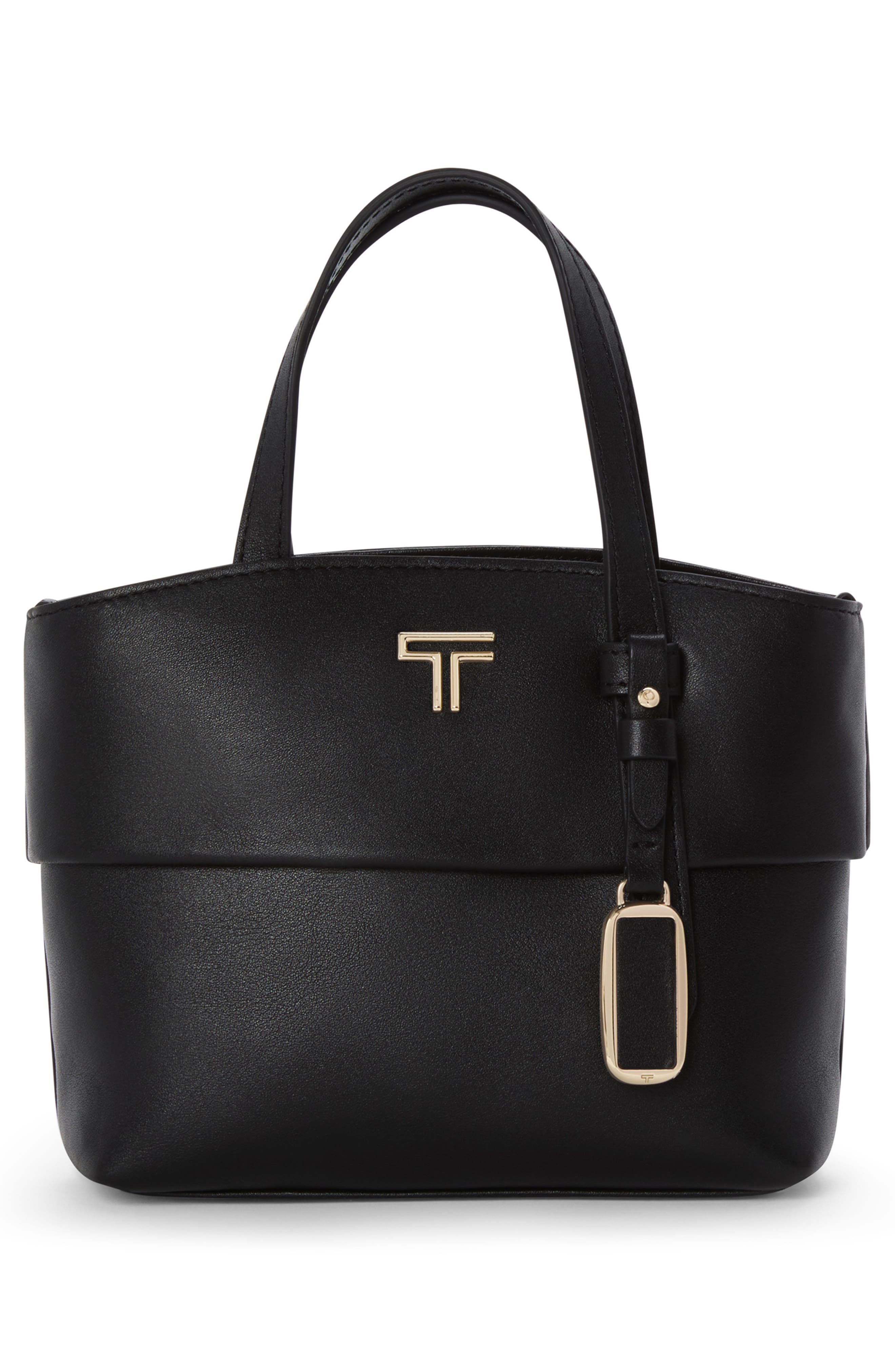 TUMI Voyageur Mia Mini Tote Bag, Alternate, color, Black/ Light Gold