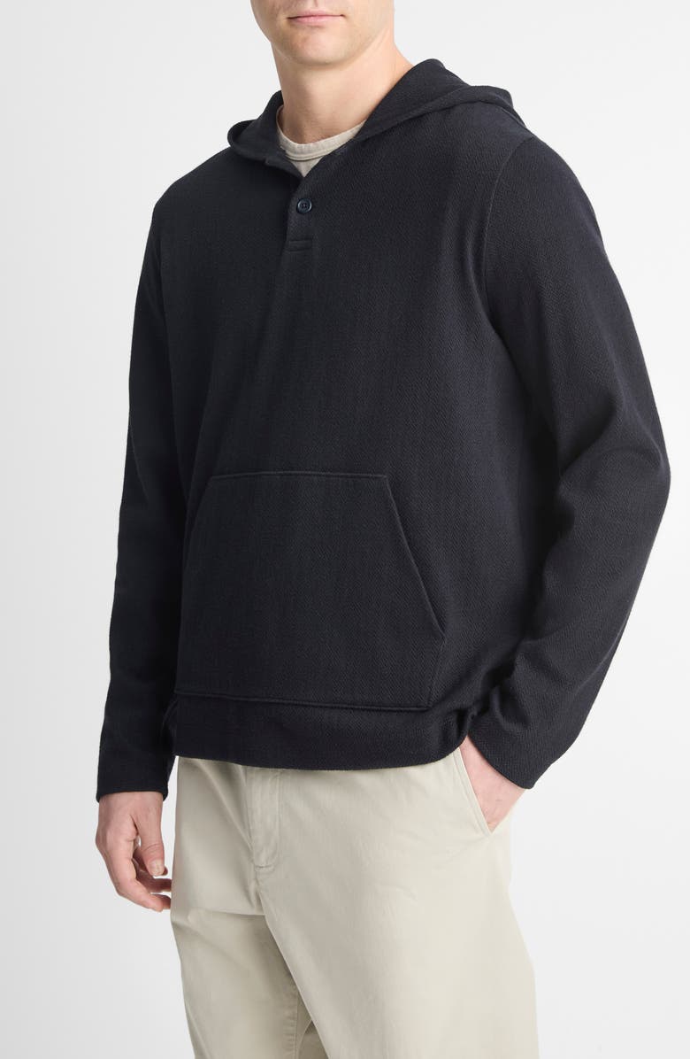 Vince Herringbone Terry Hoodie, Alternate, color, 