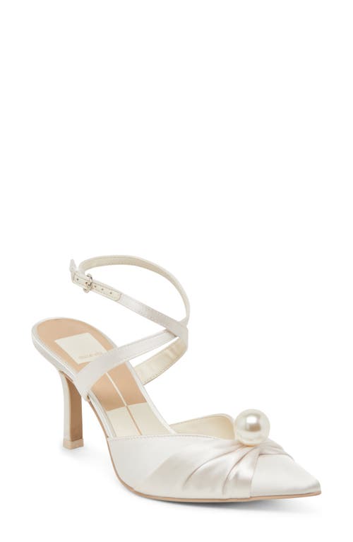 Dolce Vita Kaysey Ankle Strap Pump In Vanilla Satin