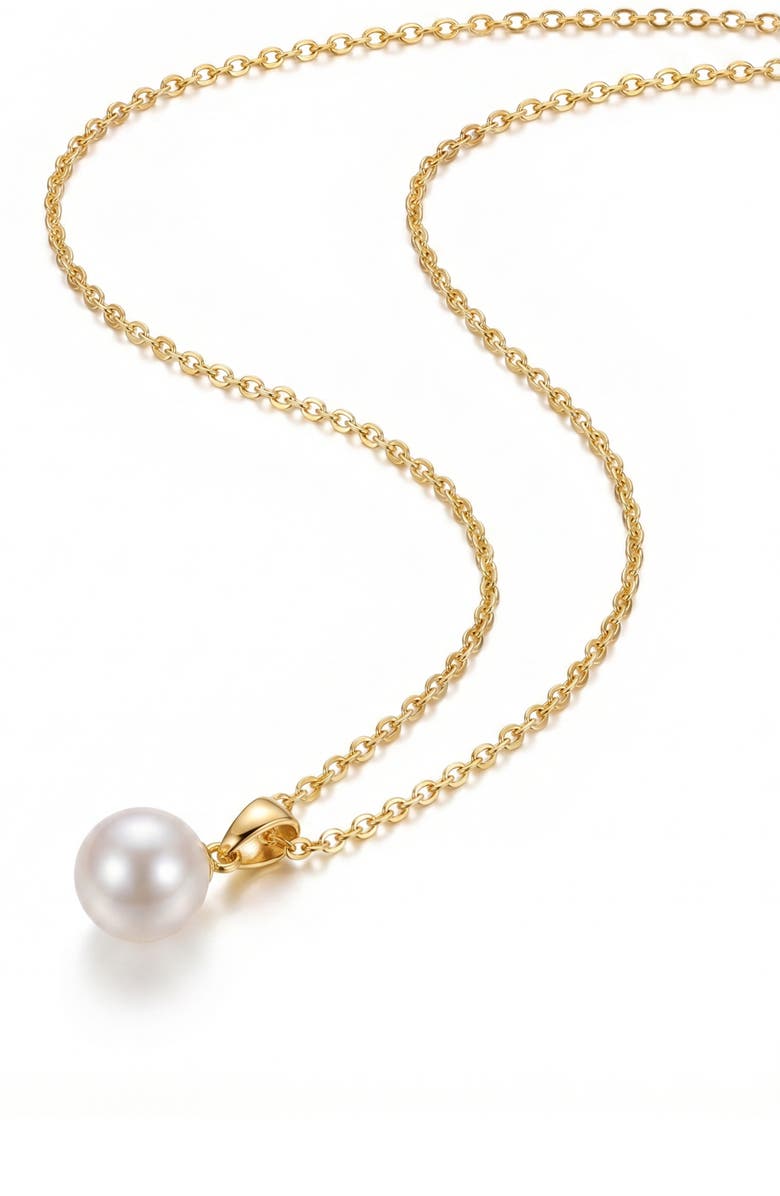 ARGENTO VIVO Faux Pearl Pendant Necklace, Alternate, color, Gold