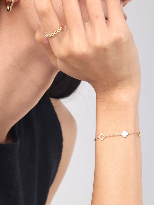 Devata Clover Link Chain Bracelet In Gold