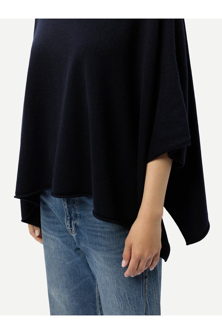 Timeless Boat Neck Cashmere Poncho, Alternate, color, navy blazer
