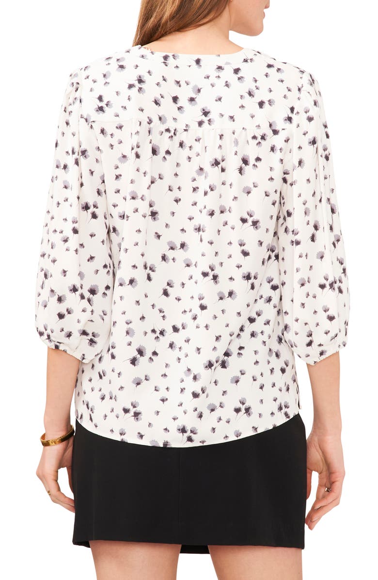 Vince Camuto Floral Print Balloon Sleeve Top, Alternate, color, 