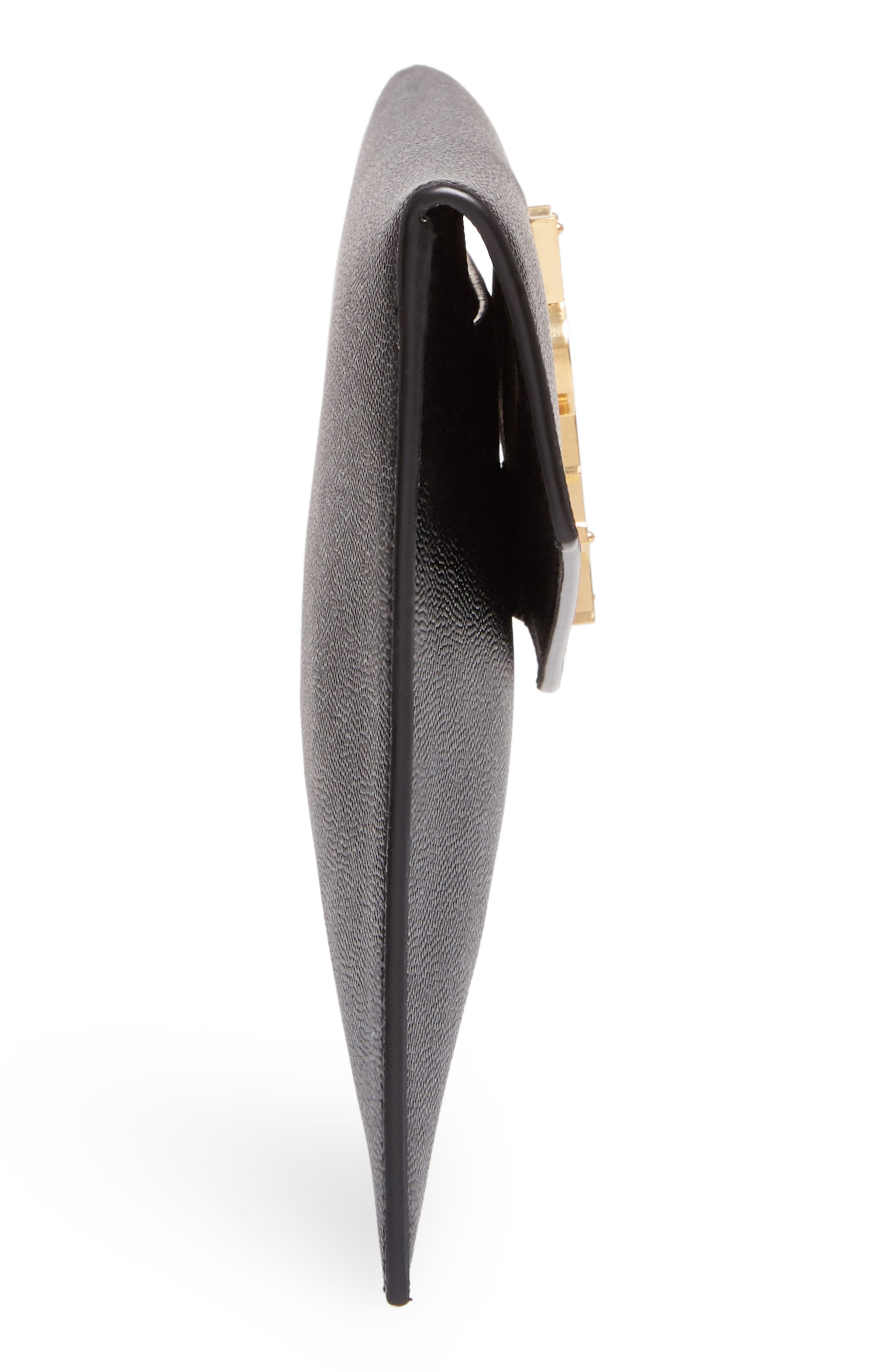 Saint Laurent Uptown Calfskin Leather Envelope Clutch, Alternate, color, 